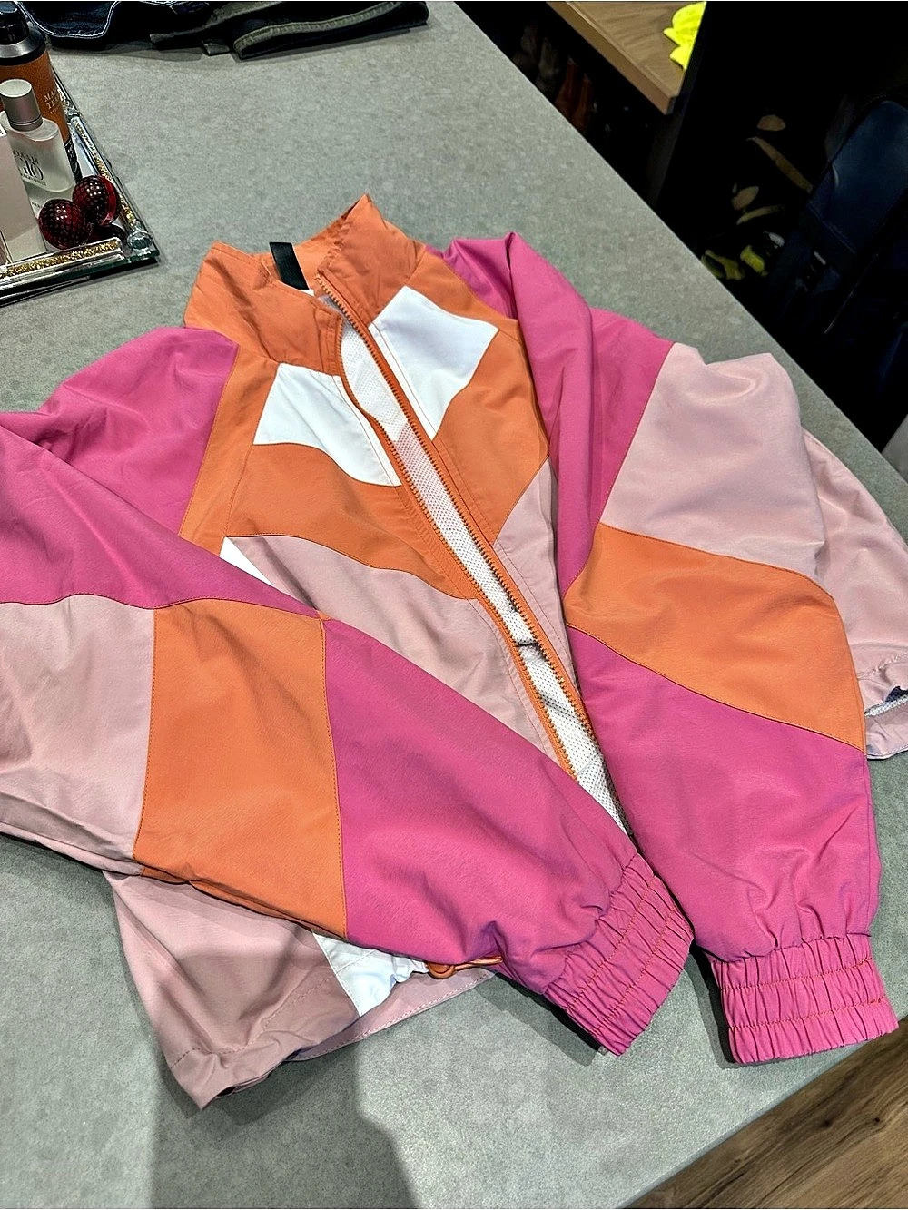 Savvy Color Block Ski Jacket Pink & Orange Size XS Like New
